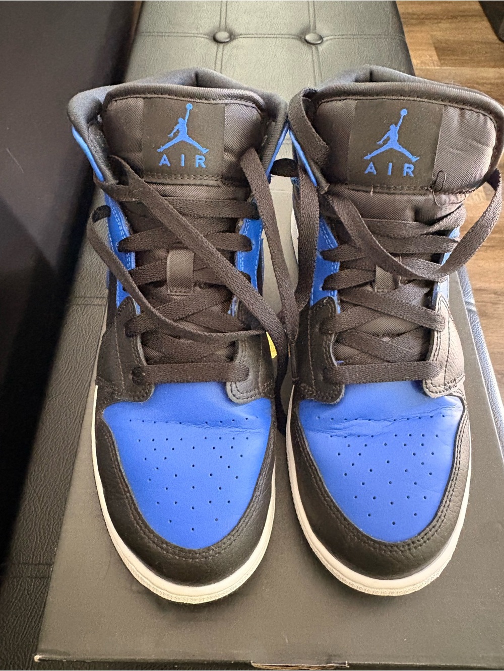 Nike Royal Blue and Black High-Top Sneakers